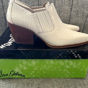 Sam Edelman leather cream boot